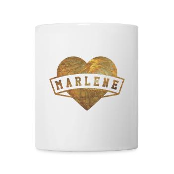 Marlene Herzen Gold - Tasse - Weiß - Vorne