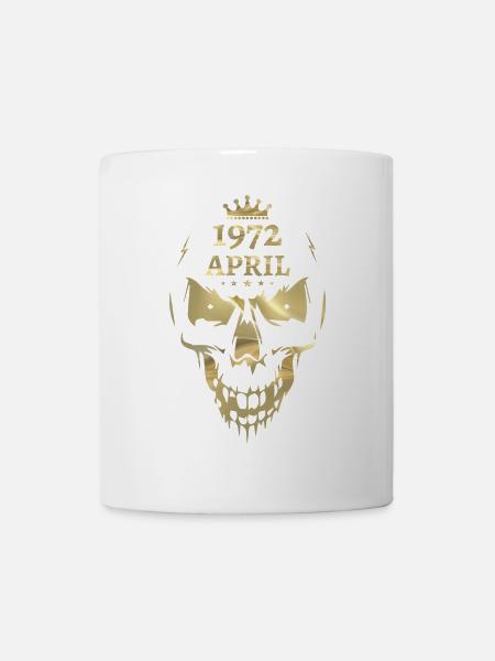 April 1972 Totenkopf Gold - Tasse - Weiß
