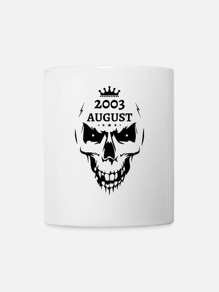 August 2003 Totenkopf - Tasse - Weiß