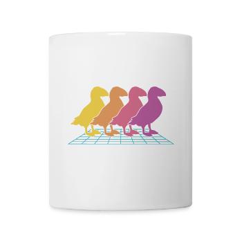 Papageitaucher Puffin Papageientaucher Retrowave - Tasse - Weiß - Vorne