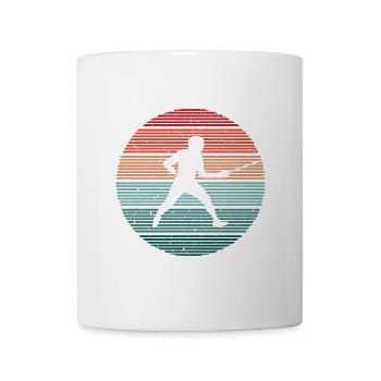 Fechtsport Fechtkampf Fechten Retro Fechter - Tasse - Weiß - Vorne