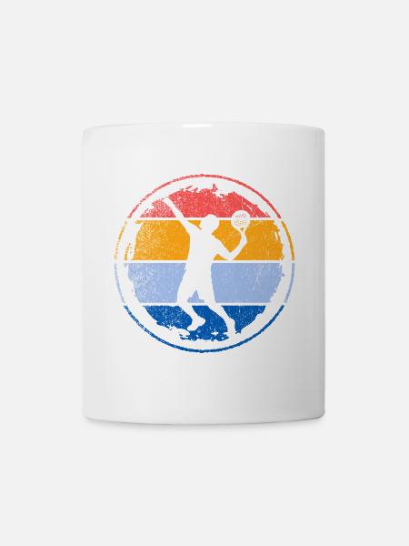 Vintage Padel Spieler Design mit Padelspieler - Tasse - Weiß