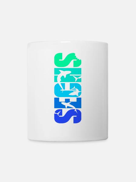 6. Geburtstag Haie Junge 6 Jahre alt Weißer Hai - Tasse - Weiß