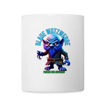 Blaue Wutzwerge - Tasse - Weiß - Vorne