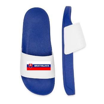 Bratislava dans le drapeau slovaque - Claquettes Homme - bleu roi - Devant
