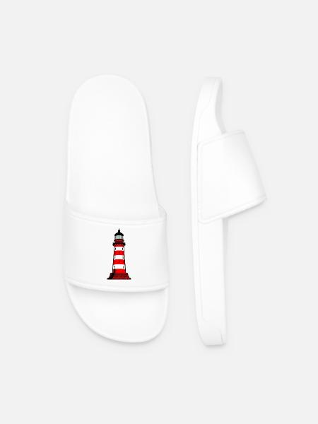 Leuchtturm - Männer Badelatschen - Weiß