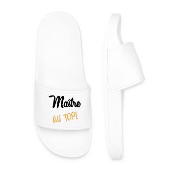 MASTER. MASTER. THANK YOU. THANK YOU MASTER - Men’s Pool Sliders - white - Front