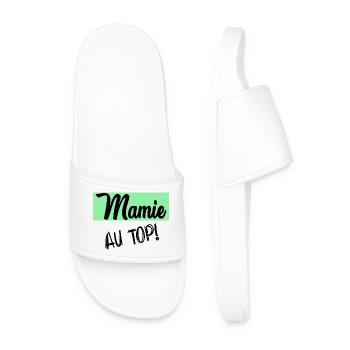 MAMIE. GRAND-MERE. FÊTE DES MÈRES - Claquettes Homme - blanc - Devant