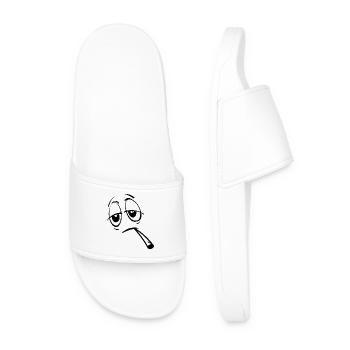 weed thc stoned - Stay calm, smoke weed - Men’s Pool Sliders - white - Front