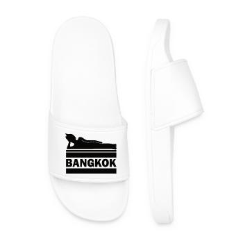 Bangkok Buddha Thailand Temple Wat Pho Souvenir TH - Men’s Pool Sliders - white - Front