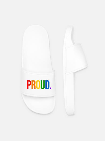 PROUD. - Schlicht und Aussagekräftig - Männer Badelatschen - Weiß