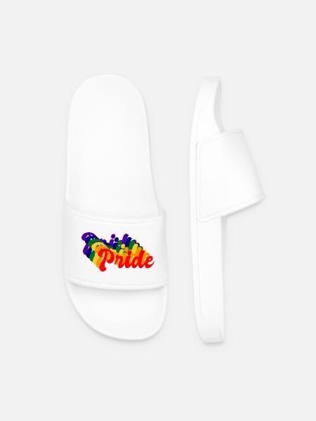 Pride LGBT Retro - Claquettes Homme - blanc