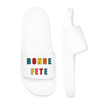 MOTHER'S DAY. HAPPY MOTHER'S DAY. MOM - Men’s Pool Sliders - white - Front