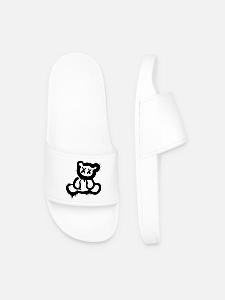 Graffiti Teddybär - Männer Badelatschen - Weiß
