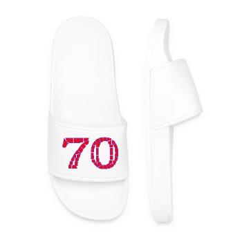70. 70 ANS. 70e ANNIVERSAIRE. ANNIVERSAIRE 70 ANS. - Claquettes Homme - blanc - Devant