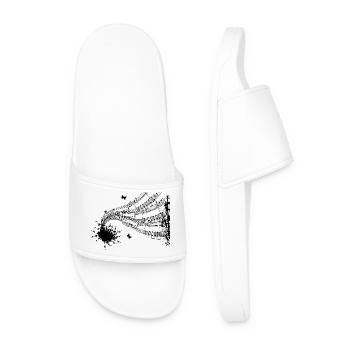 Music Scores Music Musician Sheet Music Sheet Notes - Men’s Pool Sliders - white - Front