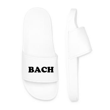 Johann Sebastian Bach T-Shirt funny saying - Men’s Pool Sliders - white - Front