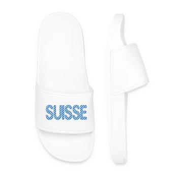 SUISSE. HUMOUR. PAYS. DRAPEAU - Claquettes Homme - blanc - Devant