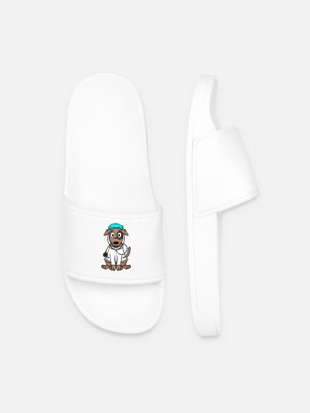 Dog Doctor - Men’s Pool Sliders - white