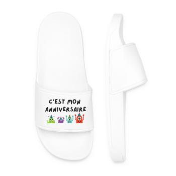 c'est mon anniversaire monstre - Claquettes Homme - blanc - Devant