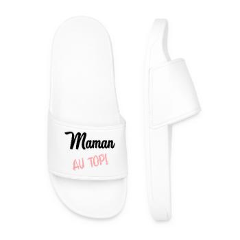 FÊTE DES MÈRES. BONNE FÊTE MAMAN. MAMAN - Claquettes Homme - blanc - Devant