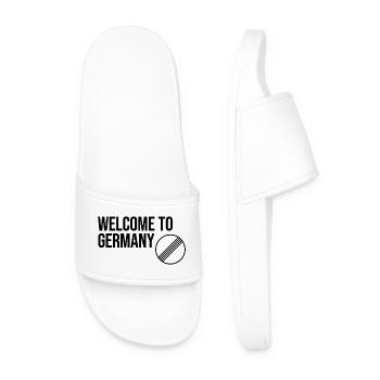 WELCOME TO GERMANY by Unlimited Apparel - Men’s Pool Sliders - white - Front