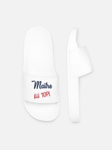 MASTER AT THE TOP - Men’s Pool Sliders - white