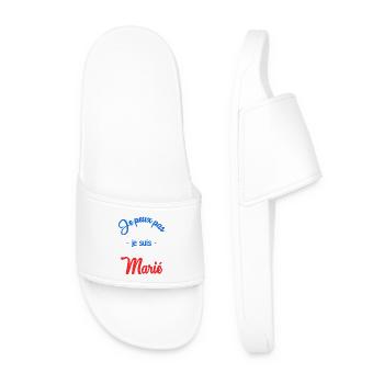 JE PEUX PAS. MARIE. FUTUR MARIE. EVJF. TEAM. TEAM - Claquettes Homme - blanc - Devant