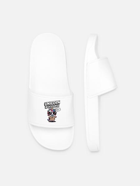 Unverkleidetes Einhorn - Männer Badelatschen - Weiß