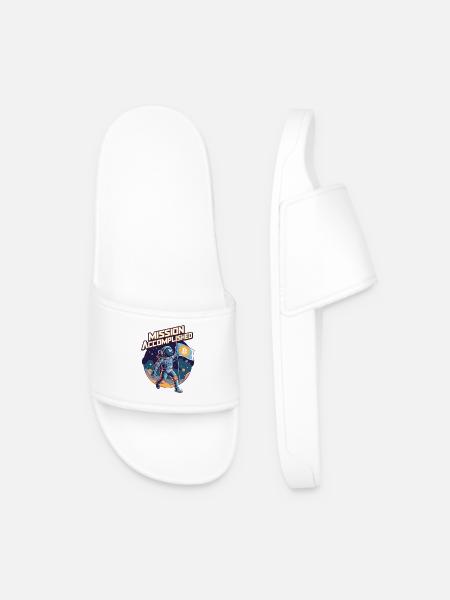 Mission Accomplished - Men’s Pool Sliders - white