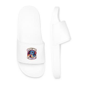 Feeling Fired Up - Men’s Pool Sliders - white - Front