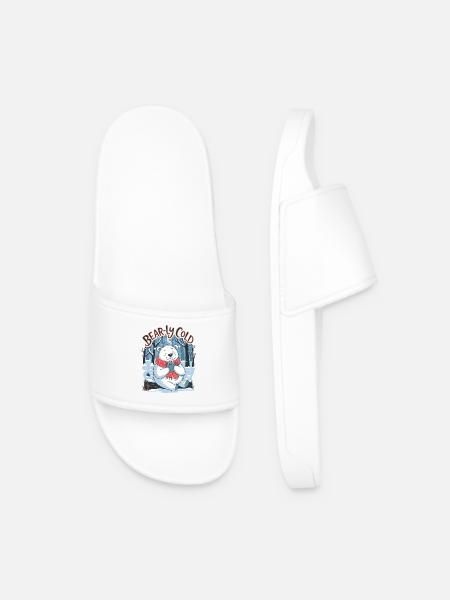 Bear-ly Cold - Men’s Pool Sliders - white