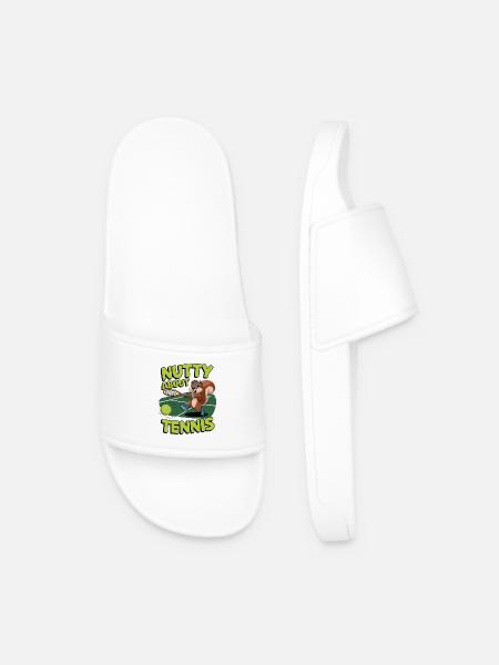 Nutty About Tennis - Men’s Pool Sliders - white