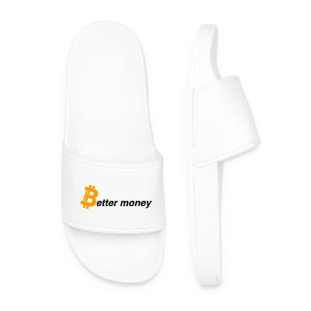 Better money - Männer Badelatschen - Weiß - Vorne