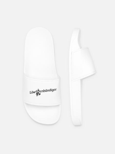 Löwchen: Löwchenbändiger - Männer Badelatschen - Weiß