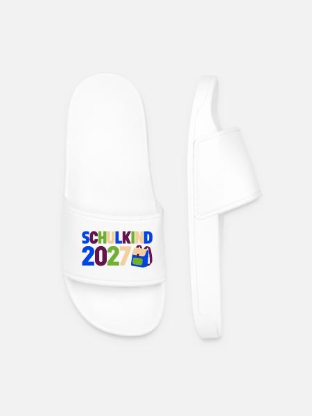 Schulkind 2027 Einschulung - Männer Badelatschen - Weiß
