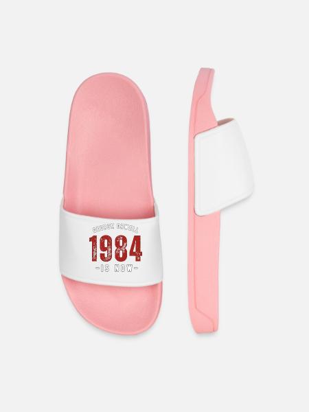 GEORGE ORWELL 1984 - Men’s Pool Sliders - light pink