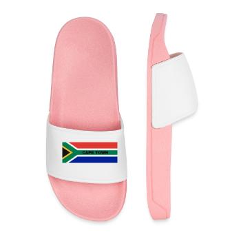 Le Cap dans le drapeau sud-africain - Claquettes Homme - rose clair - Devant