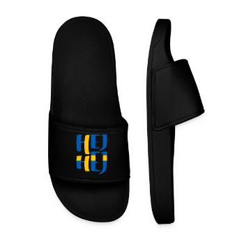 SCHWEDEN HEJ HEJ SCHWEDISCH - Männer Badelatschen - Schwarz - Vorne
