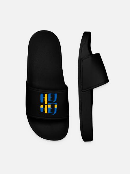 SCHWEDEN HEJ HEJ SCHWEDISCH - Männer Badelatschen - Schwarz