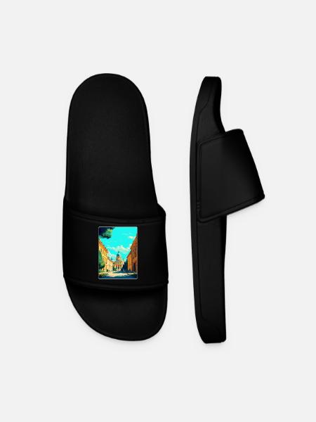 Potsdam Deutschland Vintage Reiseplakat Souvenir WPA - Männer Badelatschen - Schwarz