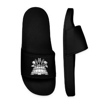 Brewer logo - Men’s Pool Sliders - black - Front