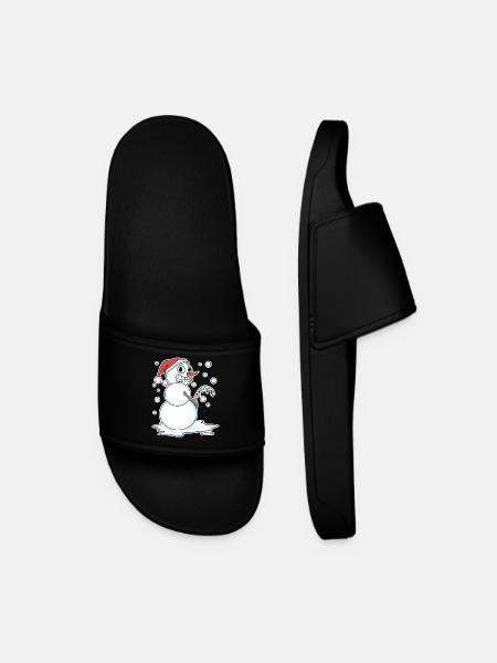 Snowman funny - Men’s Pool Sliders - black