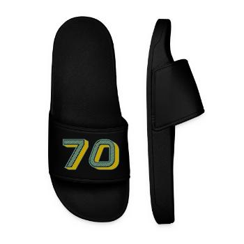 70. 70 YEARS. 70th ANNIVERSARY. 70 YEARS ANNIVERSARY. - Men’s Pool Sliders - black - Front