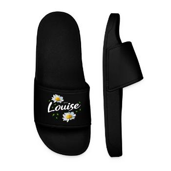 Louise - Männer Badelatschen - Schwarz - Vorne
