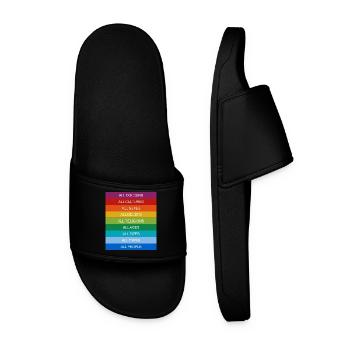 Tolerance Equality Inclusion Tolerance Pride Queer - Men’s Pool Sliders - black - Front