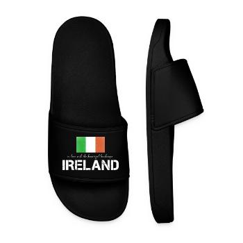 Ireland Irland irische Fahne - Männer Badelatschen - Schwarz - Vorne