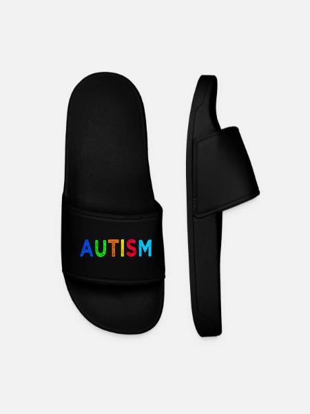 Arc-en-Ciel Autisme: Message d’Espoir - Claquettes Homme - noir