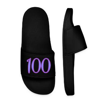100 - Männer Badelatschen - Schwarz - Vorne