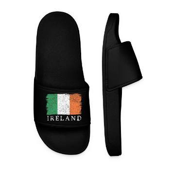 Irland Irische Flagge Irlandflagge - Männer Badelatschen - Schwarz - Vorne